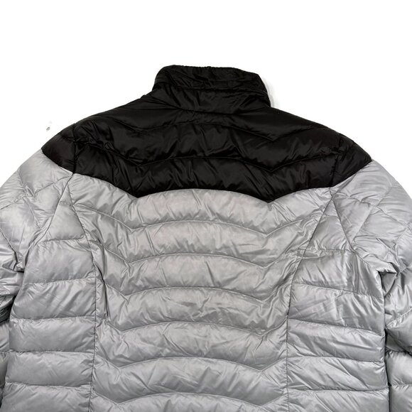 Eddie Bauer Jacket Womens XXL Two Tone Colorblock Down Puffer Coat Black Gray - Picture 10 of 10